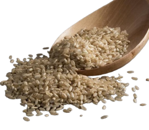 pala de madera con arroz